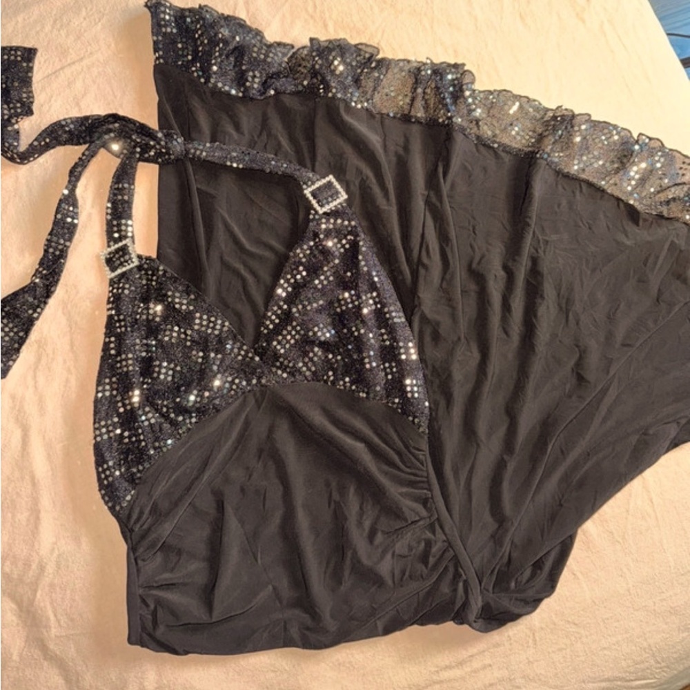 Y2K Halter Sequin Dress